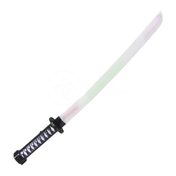 Imagem de Espada Ninja Brinquedo Katana Samurai com Som e Luz À Pilha - Preto