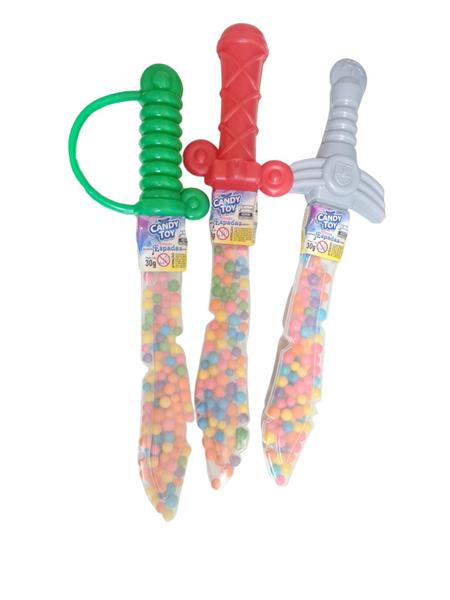 Espadinha Pirata com Balinhas 40un x 30gr Candy Toy - Lynx produções Imagem de Espadinha Pirata com Balinhas 40un x 30gr Candy Toy