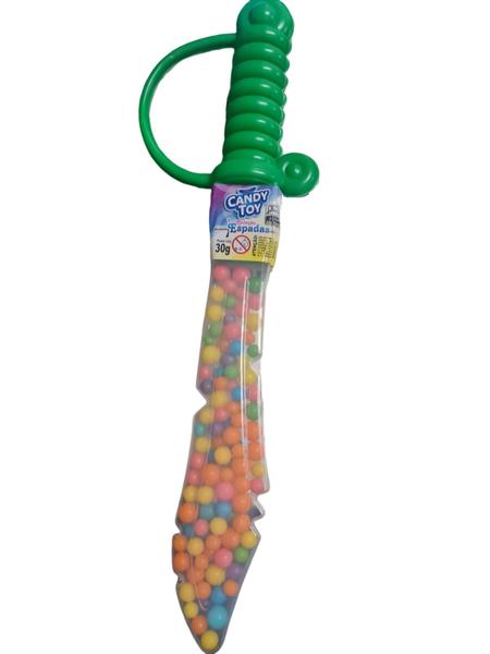 Espadinha Pirata com Balinhas 40un x 30gr Candy Toy - Lynx produções Imagem de Espadinha Pirata com Balinhas 40un x 30gr Candy Toy