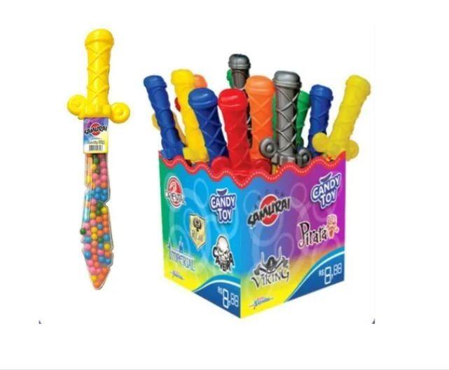 Espadinha Pirata com Balinhas 40un x 30gr Candy Toy - Lynx produções Imagem de Espadinha Pirata com Balinhas 40un x 30gr Candy Toy