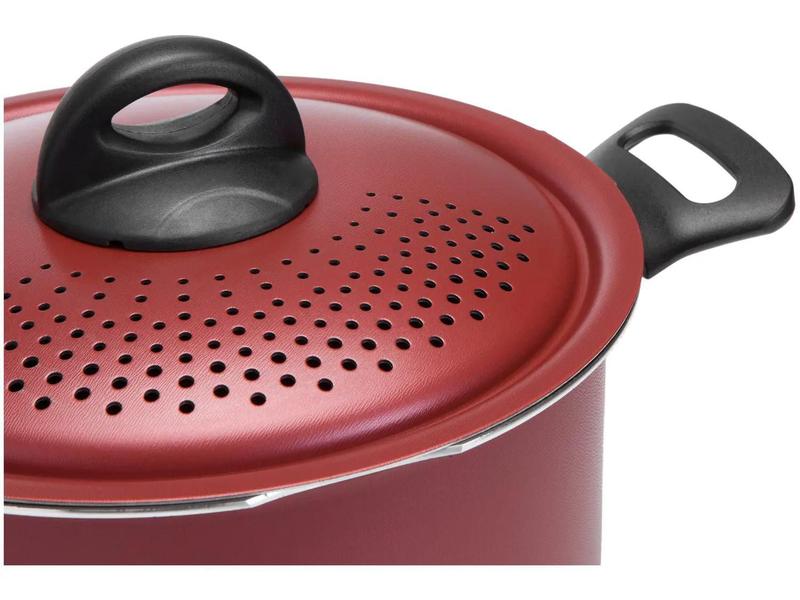 Espagueteira 22cm 5,7L Loreto Vermelho Tramontina Imagem de Espagueteira 22cm 5,7L Loreto Vermelho Tramontina