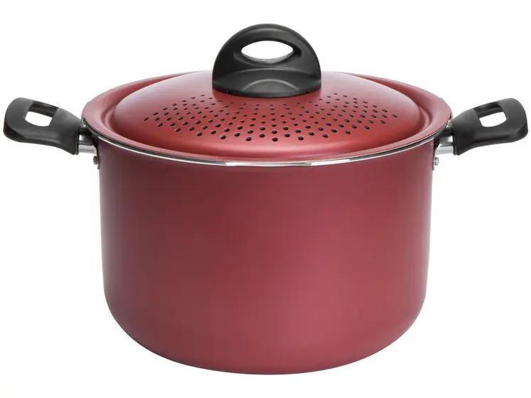 Espagueteira 22cm 5,7L Loreto Vermelho Tramontina Imagem de Espagueteira 22cm 5,7L Loreto Vermelho Tramontina