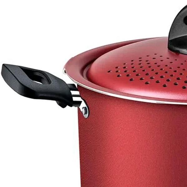 Espagueteira 22cm 5,7L Loreto Vermelho Tramontina Imagem de Espagueteira 22cm 5,7L Loreto Vermelho Tramontina