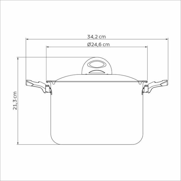 Imagem de Espagueteira Alumínio Loreto 5,7L Grafite 22 Cm - Tramontina