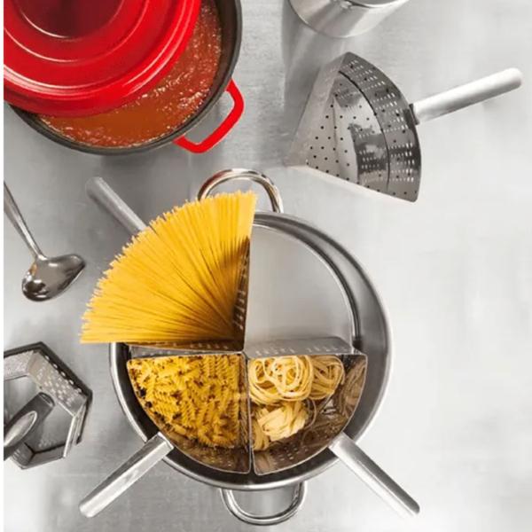 Espagueteira de Inox 4 Divisões 10L Savoy 1075/200 Brinox Imagem de Espagueteira de Inox 4 Divisões 10L Savoy 1075/200 Brinox