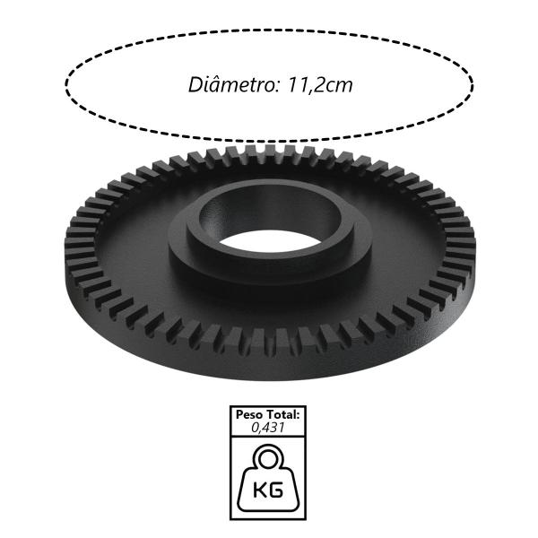 Imagem de Espalha Chama Fogão Industrial Queimador Duplo Ferro 11,2cm