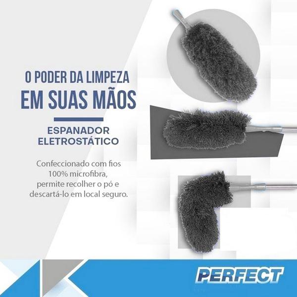 Imagem de Espanador De Pó Flexível Microfibra Eletrostático Telescópico Lavável Dobrável Removedor De Poeira Multiuso Cerdas Macias Perfect