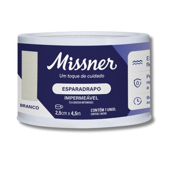 Imagem de Esparadrapo Branco 2,5cm x 4,5m 5 Unidades Missner 