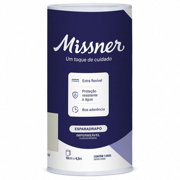 Imagem de Esparadrapo Impermeável 10cm X 4,5m Branco - Missner