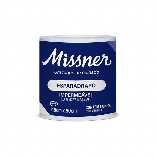 Imagem de Esparadrapo Impermeável Branco 2,5cm x 90cm Missner