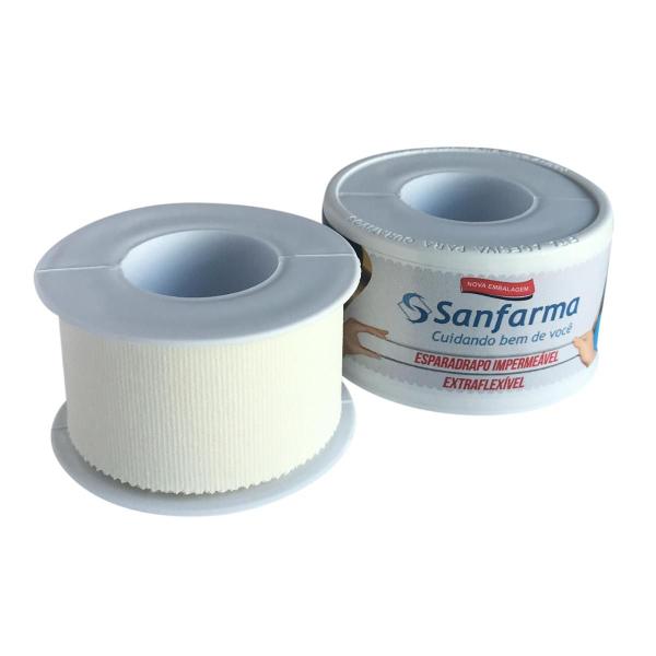 Imagem de Esparadrapo Impermeável Branco Sanfarma 25mm x 4,5m 12 Unid