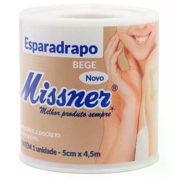 Imagem de Esparadrapo missner bege 5cm x 4,5m