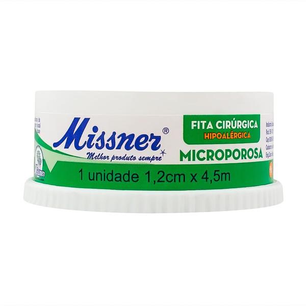 Imagem de Esparadrapo Missner Microporoso Extra Flexível 1,2cm x 4,5m com 1 Unidade