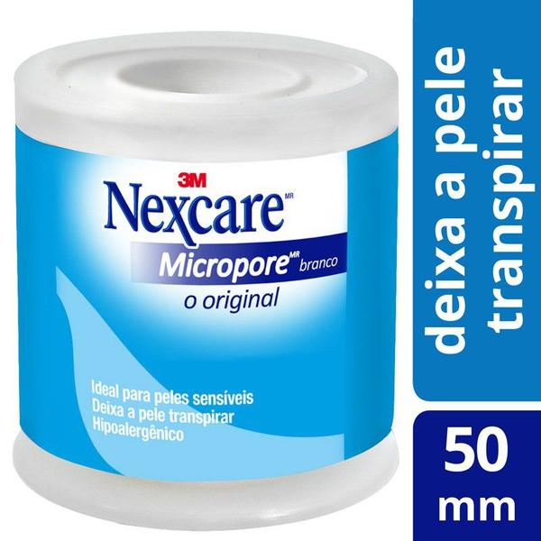 Imagem de Esparadrapo Nexcare Micropore com 50mm X 4,5m Branco 3M