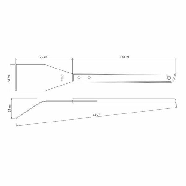 Imagem de Espátula Churrasco com Lâmina com Aço Inox e Cabo de Madeira 48cm ECI1 - Tramontina 26441100