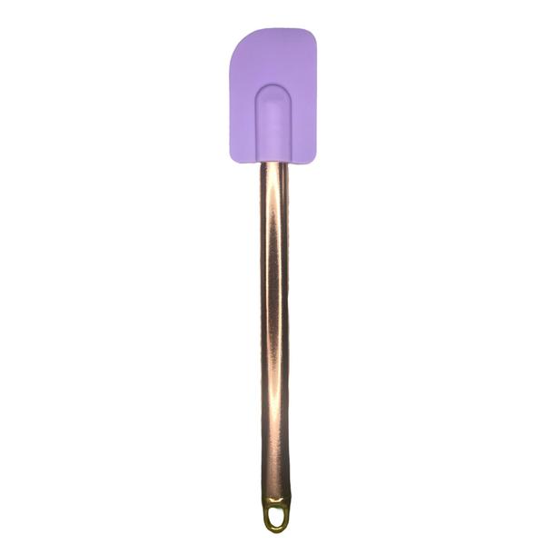 Imagem de Espátula Colher Pão Duro De Silicone Rosé Gold Grande 28cm