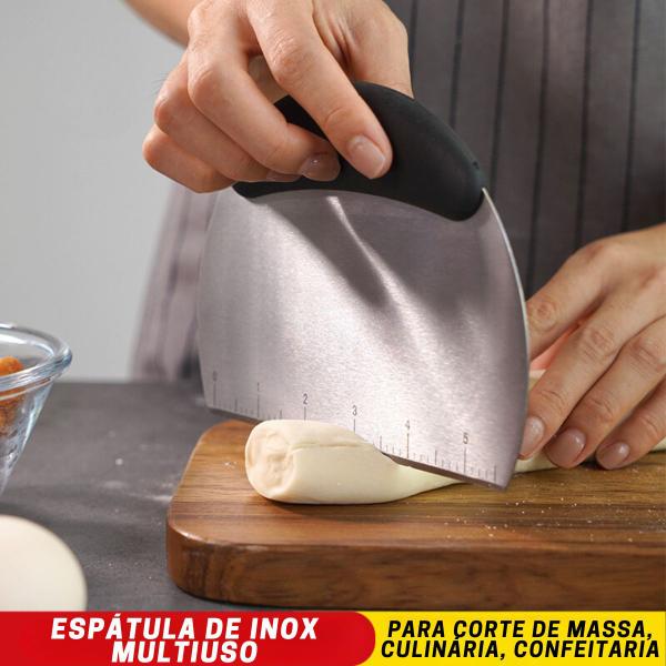 Imagem de Espátula de Inox com Cabo Ergonômico Meia Lua para Profissionais e Estusiastas