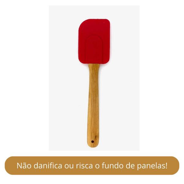 Imagem de Espatula de Silicone e cabo de Bambu 27606