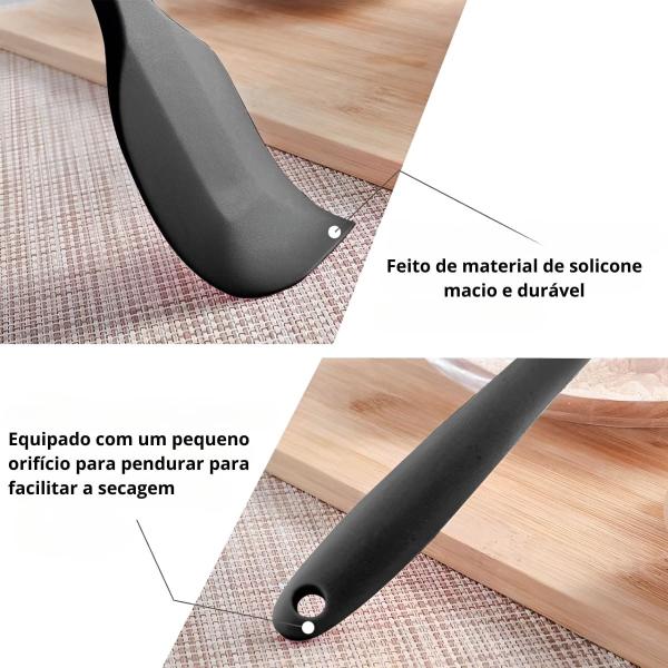 Imagem de Espatula de Silicone Preta Grande  02 Un