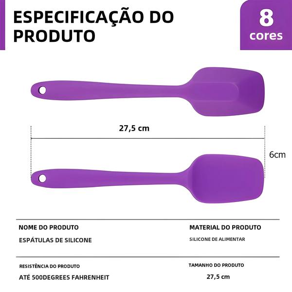 Imagem de Espátula de Silicone Resistente ao Calor (28cm) - Raspador Flexível Antiaderente