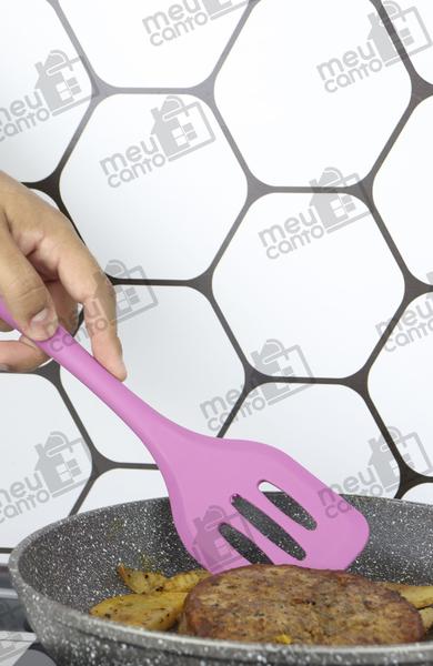 Imagem de Espátula de Silicone Resistente Ao Calor multifuncional Para Sua Cozinha Ovos Panquecas Legumes Rosa 29 cm