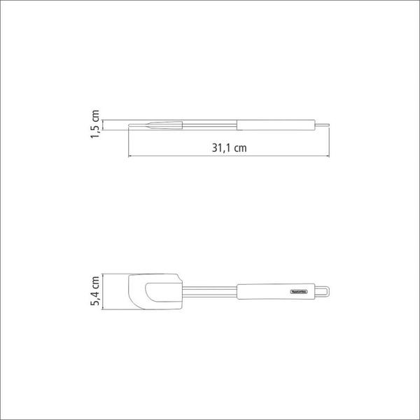 Imagem de Espátula de Silicone Tramontina Marffim em Aço Inox