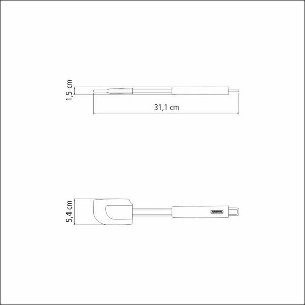 Imagem de Espátula de silicone tramontina marffim em aço inox