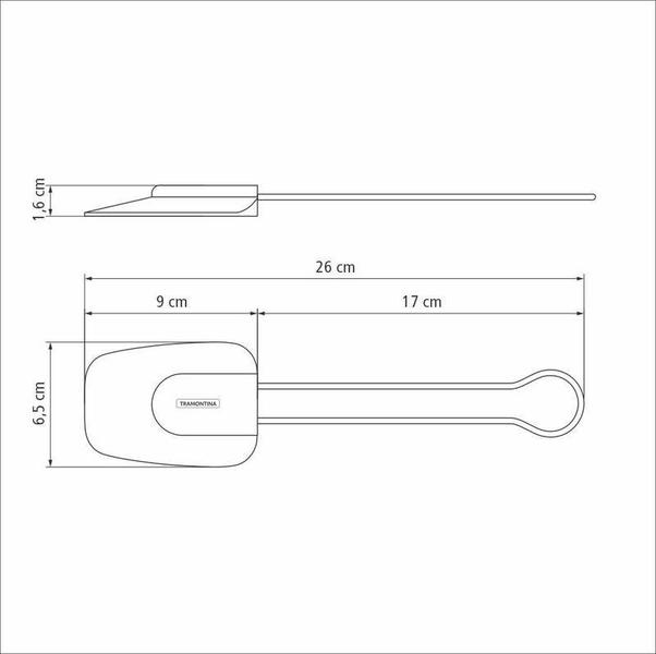 Imagem de Espátula de silicone tramontina moldê cinza com cabo de aço inox