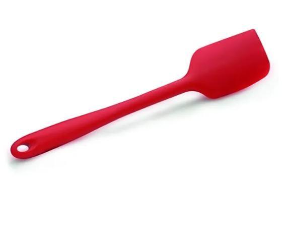 Imagem de Espátula Diagonal Cabo Macilo Pão Duro  27cm em Silicone Vermelho UnyHome.