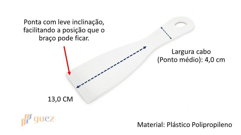 Imagem de Espátula gourmet estreita plástico PP 22,60 cm pá cozinha raspador confeitaria