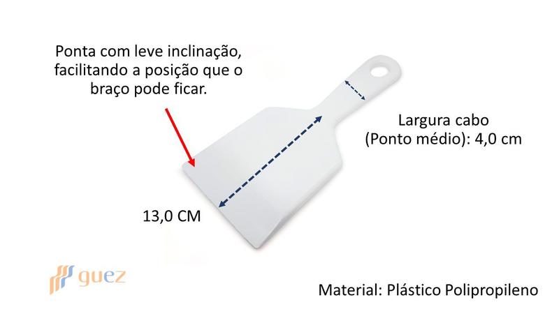 Imagem de Espátula gourmet larga plástico PP 24,5 cm pá cozinha raspador confeitaria