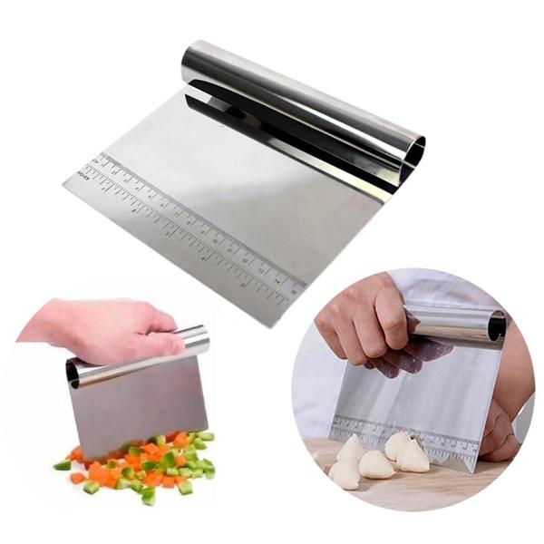 Imagem de Espátula Inox 15cm Graduada Cortador Multiuso Cortar Raspar Massas Confeitar Bolos Legumes