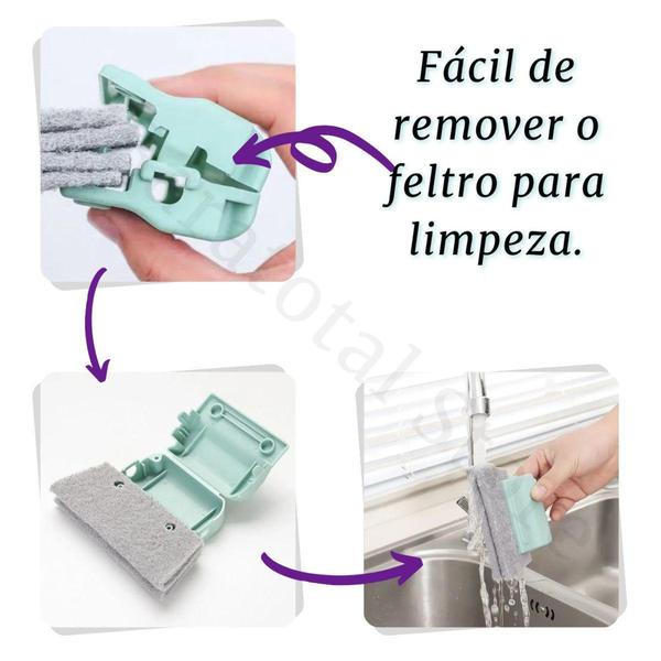 Espátula Limpeza Faxina Limpa Trilho Fresta Janela de Feltro - Art House Imagem de Espátula Limpeza Faxina Limpa Trilho Fresta Janela de Feltro - Art House