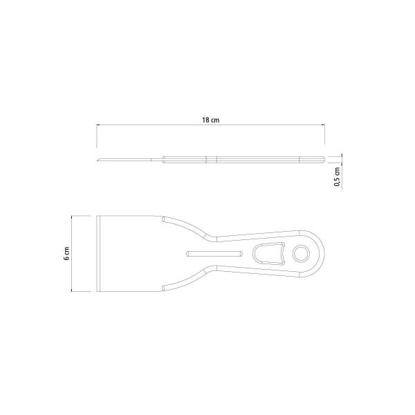 Imagem de Espatula Lisa 6 cm Tramontina em Polipropileno
