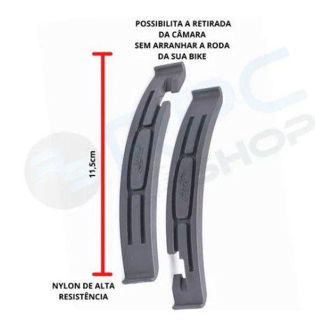 Imagem de Espatula Nylon Remoção Camara Bicicleta Kit Tira Troca Pneu Bike Curva MTB Ciclismo Reparo Trilha 