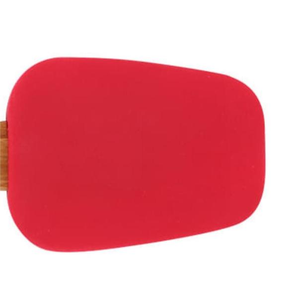 Imagem de Espátula Oval de Silicone Mor Com Cabo de Bamboo Vermelho Resistente ao Calor