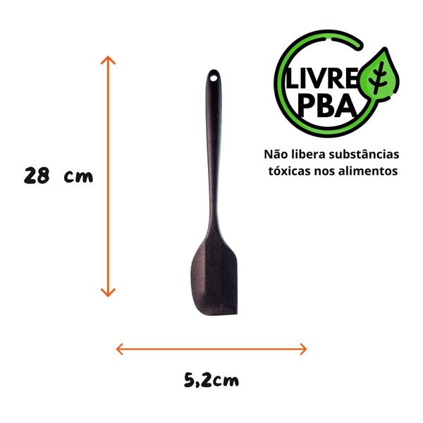 Imagem de Espátula Pão Duro Silicone Cozinha Raspadora Kahu Home Preta