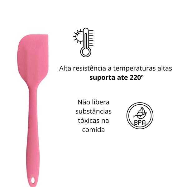 Imagem de Espátula Pão Duro Silicone Maciço Reforçada 21 cm