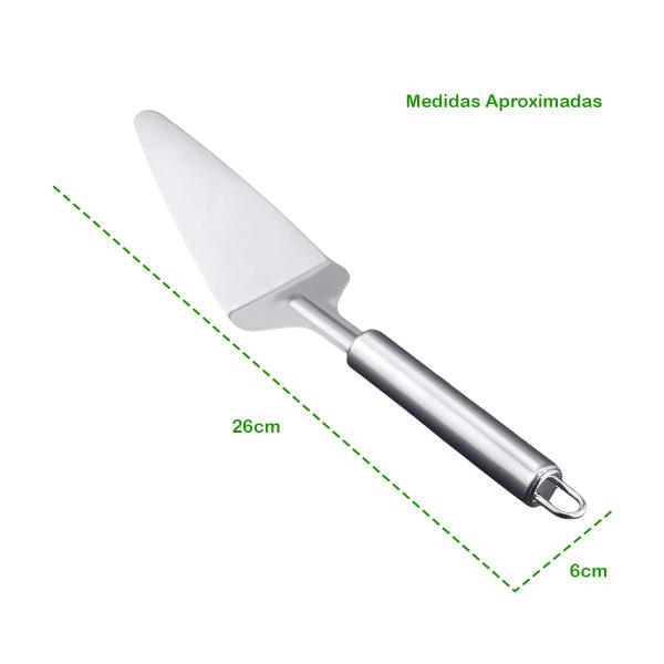 Imagem de Espátula para Cortar Bolo Torta e Pães de Aço Inox Multiuso Universal