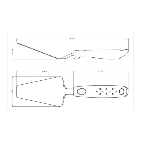 Imagem de Espátula para Pizza Tramontina Utilitá em Aço Inox com Cabo de Polipropileno Branco