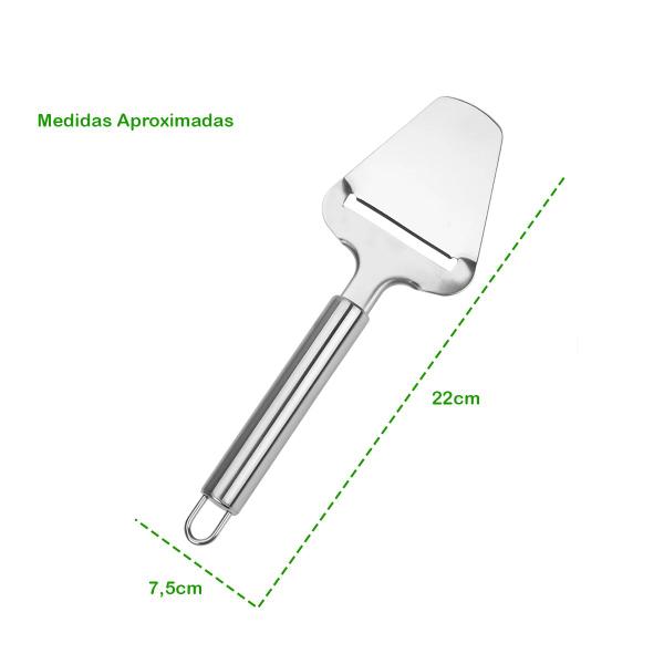 Imagem de Espatula Ralador Manual Para Queijo Aço Inox Fatiador Pratico