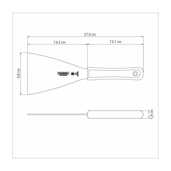 Imagem de Espatula raspador 5"x4"