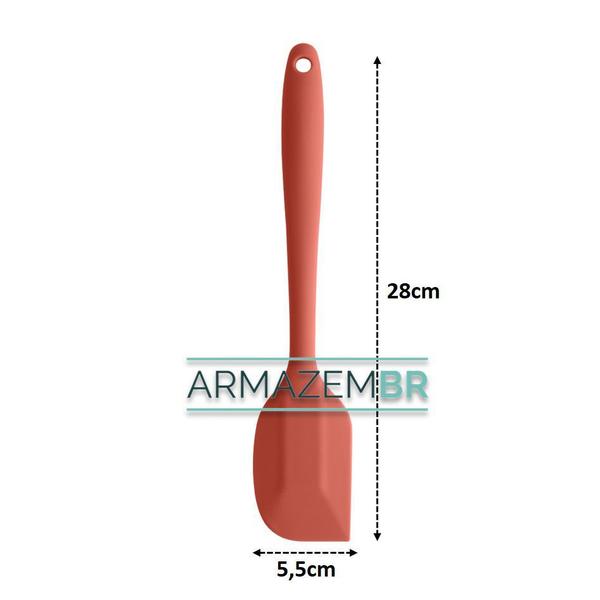 Imagem de Espátula Reta Culinária Silicone Confeitar Bolo Utensilio De Cozinha - EP 100 Ou