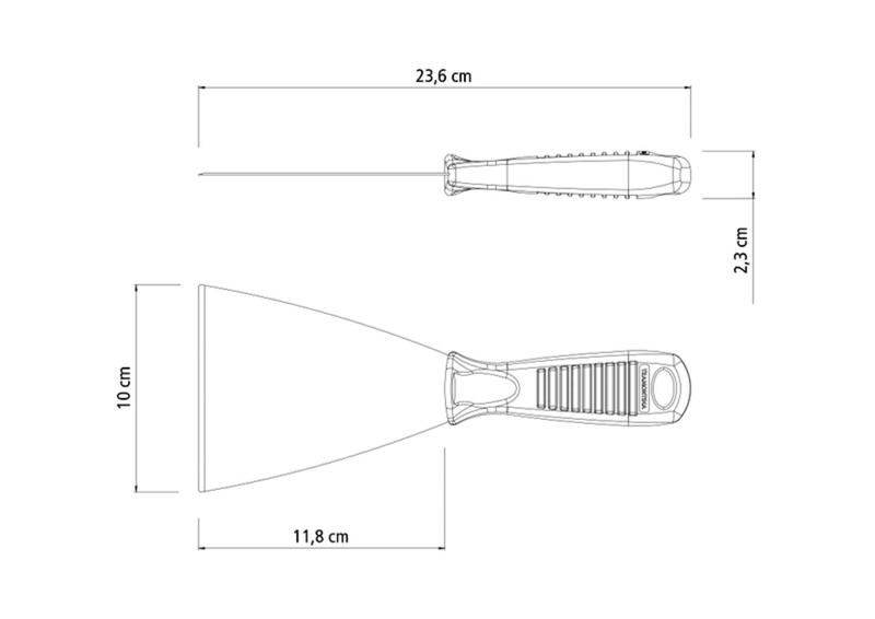 Imagem de Espátula Rígida 10 cm Tramontina em Aço Carbono com Cabo de Polipropileno