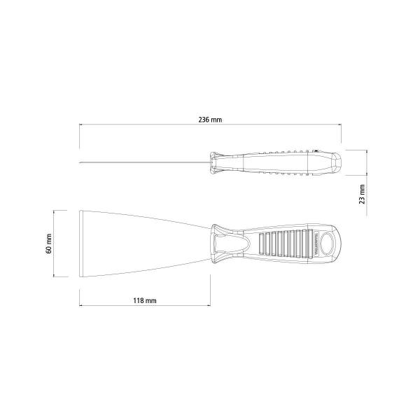 Imagem de Espátula Rígida 6 cm Tramontina em Aço Carbono com Cabo de Polipropileno