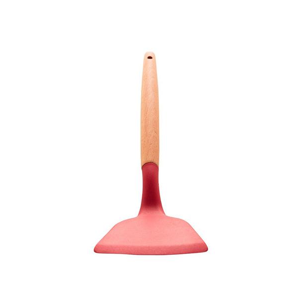 Imagem de Espatula Silicone Cabo Bambu Charmy Vermelho 32cm Lyor