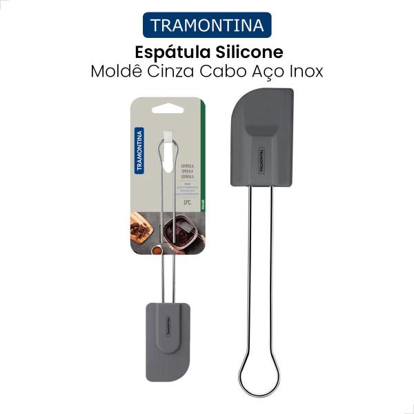 Imagem de Espatula Silicone Tramontina Moldê utensilios de cozinha cabo de aço inox 25816161