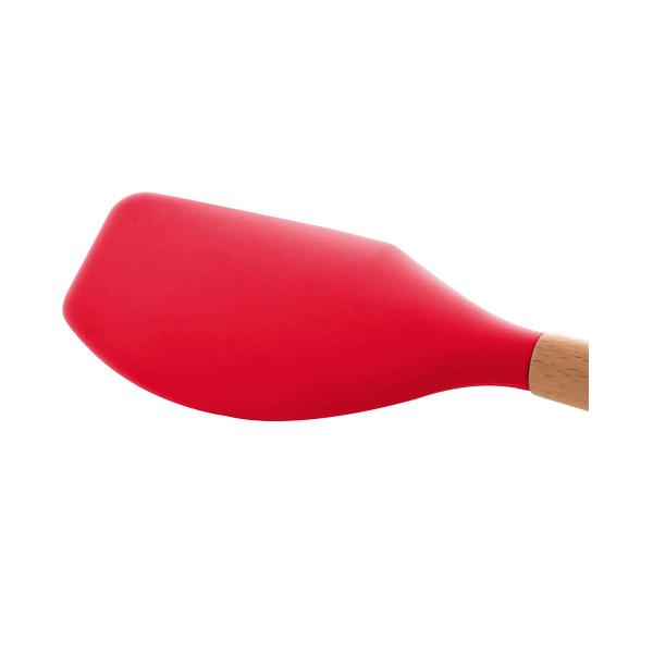 Espátula Silicone Vermelho 1729 com Cabo Bambu Charmy Lyor Imagem de Espátula Silicone Vermelho 1729 com Cabo Bambu Charmy Lyor
