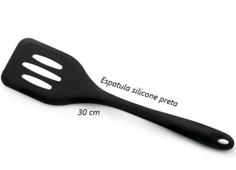 Imagem de Espátula Vazada Silicone Preta - Mimo Style