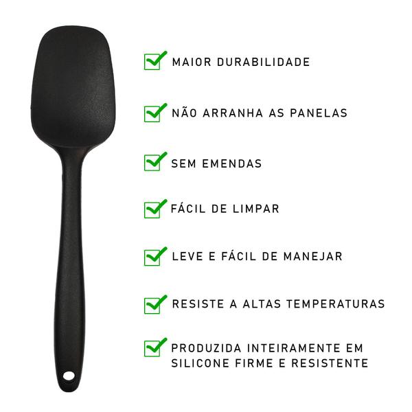 Imagem de Espátulas Culinárias para Cheff em aço inox e silicone